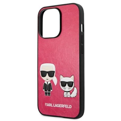 6. Karl Lagerfeld Ikonik Karl&Choupette Hülle für iPhone 13 Pro / iPhone 13 - Fuchsia