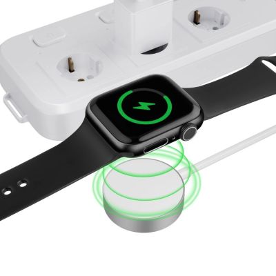 3. Tech-Protect UltraBoost magnetisches induktives Ladegerät mit USB-C-Anschluss für Apple Watch 1,2 m – Weiß