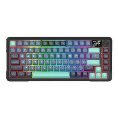 5. REDRAGON K724GBG-RGB-PRO Behemoth-Tastatur USB + RF Wireless + Bluetooth Grau, Blau