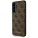 Guess 4G Metal Gold Logo Case für Samsung Galaxy A36 - Braun