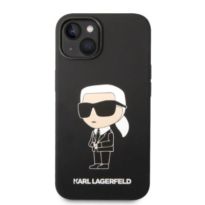 3. Karl Lagerfeld KLHMP14MSNIKBCK iPhone 14 Plus 6.7" Hardcase schwarz/schwarz Silikon Ikonik Magsafe