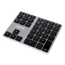 LogiLink ID0187 Numerisches Tastenfeld, universell, Bluetooth, Aluminium, Schwarz