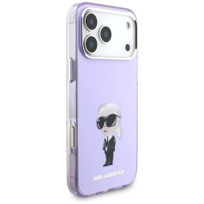 4. Karl Lagerfeld IML Aquarelle Karl & Choupette & Logo MagSafe Hülle für iPhone 17 Pro Max - Lila