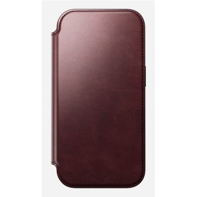 6. NOMAD Modern Leather Folio - MagSafe-kompatible Lederhülle für iPhone 17 Pro, Horween-Leder (burgunderrot)