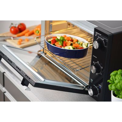 5. Blaupunkt EOM601 Mini-Backofen (Drehknopf; 1800 W; Schwarz)