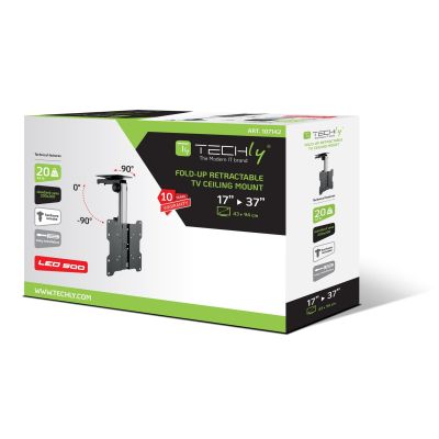 2. Techly ICA-CPLB 222 TV-Halterung für 94 cm (37 Zoll) Fernseher, Schwarz, Silber
