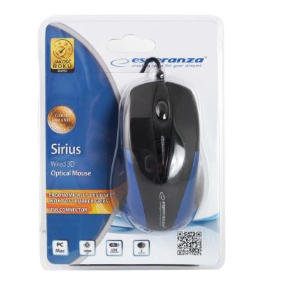 9. Esperanza Sirius EM102B Maus (optisch; 800 DPI; schwarz)