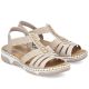 4. Beige Keilsandalen für Damen Rieker 66201-62