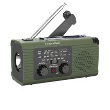 Solarradio, tragbares SOS-Notfunkgerät, 5000-mAh-Powerbank, Taschenlampe, Dynamo, Kruger&Matz