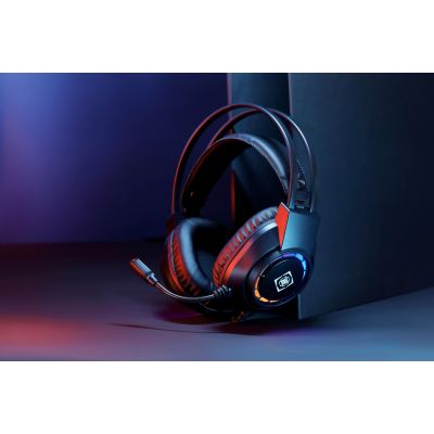 14. Deltaco Gaming GAM-168 Kopfhörer/Headset mit Kabel, Kopfbügel, USB Typ-A, Schwarz