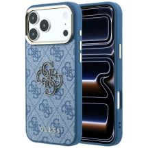 Guess 4G & Big Resin Logo Hülle für iPhone 17 Pro Max / 18 Pro Max - Hellblau