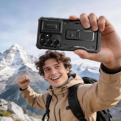 7. Tech-Protect Kevlar Cam+ Hülle für Samsung Galaxy S26 Ultra – Schwarz