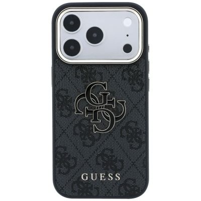 3. Guess 4G & Big Resin Logo Hülle für iPhone 17 Pro / 18 Pro - Schwarz
