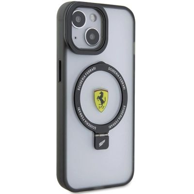 4. Ferrari FEHMP15SUSCAK iPhone 15 6,1" schwarz/schwarz Hardcase Ring Stand 2023 Collection MagSafe