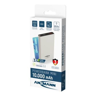 8. Ansmann 1700-0156 Lithium-Ionen-Powerbank (Li-Ion) 10000 mAh Weiß