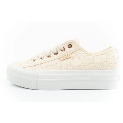 11. Lee Cooper Damen-Schnürsneakers beige Plateau