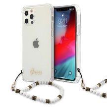 Guess GUHCP12LKPSWH iPhone 12 Pro Max 6,7" Transparentes Hardcase White Pearl