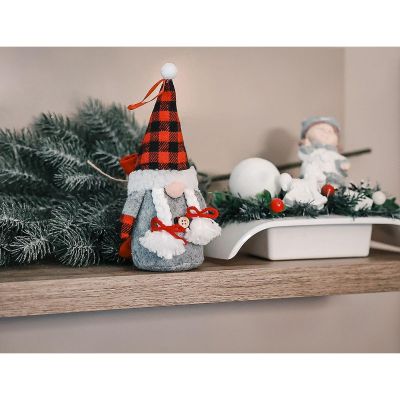 9. Dekorativer Weihnachtsmann mit Geschenktüte, 20 cm, Mädchen