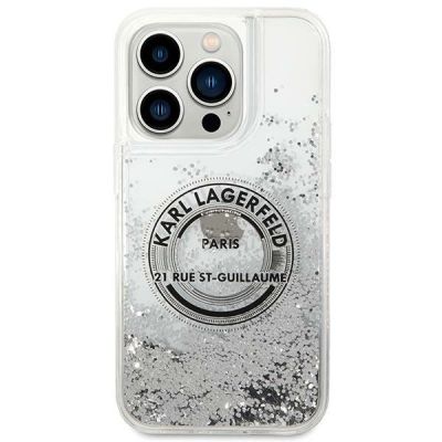 3. Karl Lagerfeld KLHCP14XLCRSGRS iPhone 14 Pro Max 6,7" Silber / Silber Hardcase Liquid Glitter RSG