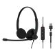 6. EPOS IMPACT 100 MS Stereo-Kopfhörer mit Kabel, On-Ear, USB-C + USB-A