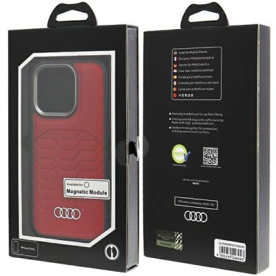 7. Audi Kunstlederhülle mit MagSafe für iPhone 15 Pro – rot