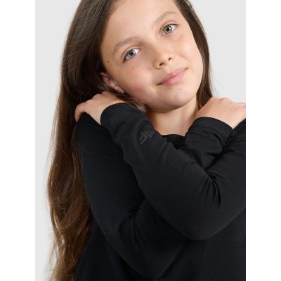 4. Mädchen-Longsleeve mit Slim Fit, schlicht, 4F 4FJRAW25TLONF603-20S