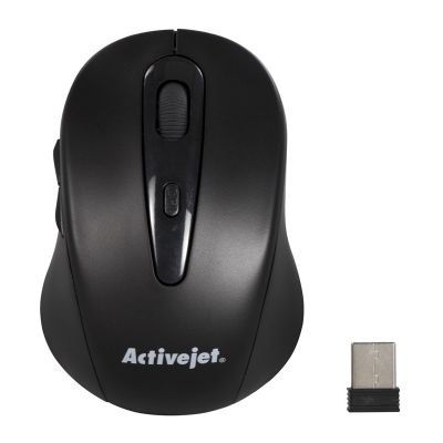 Activejet AMY-213 Kabellose USB-Maus (optisch; 1600 DPI; schwarz)
