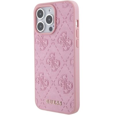 2. Guess GUHCP15XP4EPMP iPhone 15 Pro Max 6,7" rosa/rosa Hardcase Leder 4G gestempelt