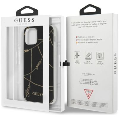 9. Guess Gold Chain Collection iPhone 12 Pro Max 6,7" Hülle - Schwarz