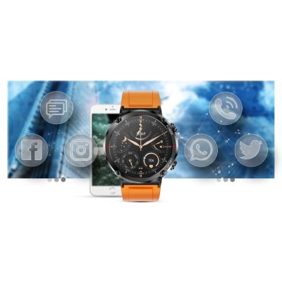 12. Gravity GT21-2 Smartwatch + oranges Silikonarmband