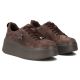 5. Damen-Plateauschuhe aus braunem Leder, Modell Filippo 6246