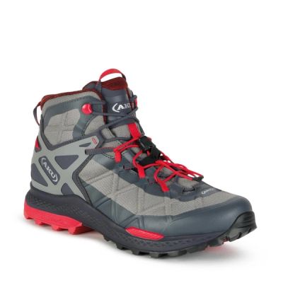 Aku Rocket Gore-Tex Herren-Wanderschuhe, Grau-Rot