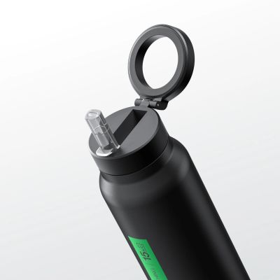 10. AmazingThing Magnetische Wasserflasche mit MagSafe-kompatibler Halterung für Sport und Training – Schwarz