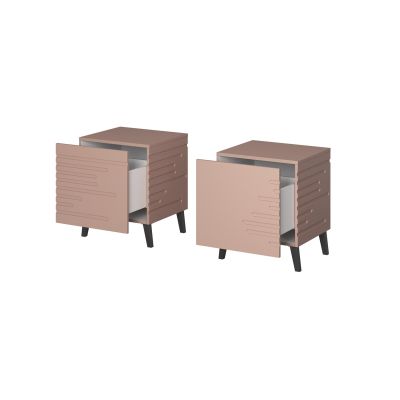 2. NOVA Nachttisch 44x40x52 rosa matt