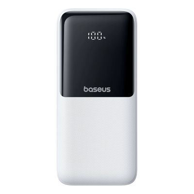 2. Baseus Lipow 20000mAh 22,5W Powerbank mit zwei integrierten Kabeln und zusätzlichem Baseus Simple USB-A-auf-USB-C-Kabel (3A, 20 cm) – weiß