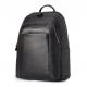 Puccini Royal Collection Herren-Lederrucksack für 15,6"-Laptops, Schwarz - LGD6323-1