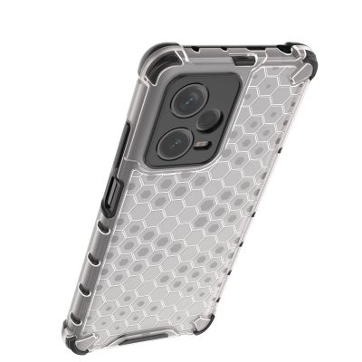 18. Honeycomb-Hülle für Xiaomi Redmi Note 12 Pro+, gepanzerte Hybridabdeckung in Schwarz