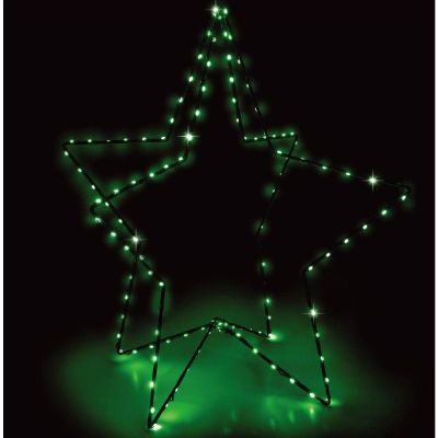 30. 3D-DEKORATIVER STEHENDER STERN 120 LED RGB 80CM