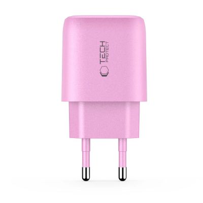 3. Tech-Protect NCA30 PD 30W QC3.0 USB-A / USB-C Wandladegerät - Rosa