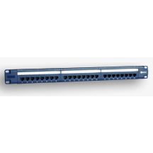 EmiterNet Panel 19", 24xRJ45 UTP cat.5e (1U) mit Ablage, blau (PoE)