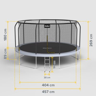 17. REBEL ACTIVE TRAMPOLINE PRO 15FT/457CM, NETZ, LEITER RBA-8005