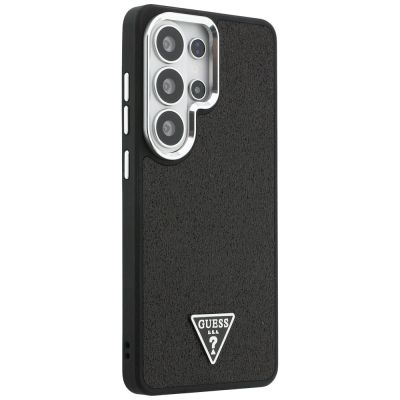 4. Guess Fixed Glitter Triangle MagSafe Hülle für Samsung Galaxy S26 Ultra – Schwarz