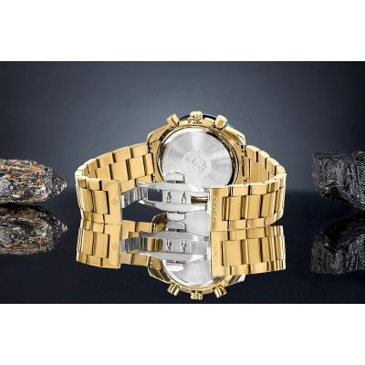 6. Giewont Herrenuhr Chronograph Saphir Gold Blau GW8720-B6