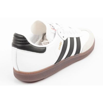 4. Adidas Sportschuhe, Sneaker Samba, modisches Leder, weiß