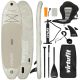 4. VIRTUFIT SUP BOARD CRUISER 305 - SANDBEIGE - MIT KAJAKSITZ, ZUBEHÖR UND STRETCHER-TASCHE