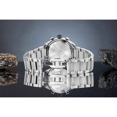 7. Giewont Herrenuhr Chronograph Saphir Silber Schwarz GW9580-B1