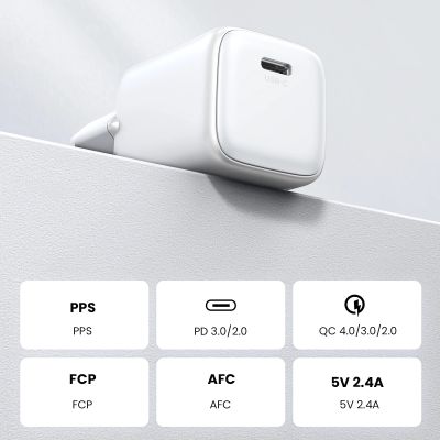 8. GaN USB C 30W PD Ugreen Nexode Mini Schnellladegerät - Weiß