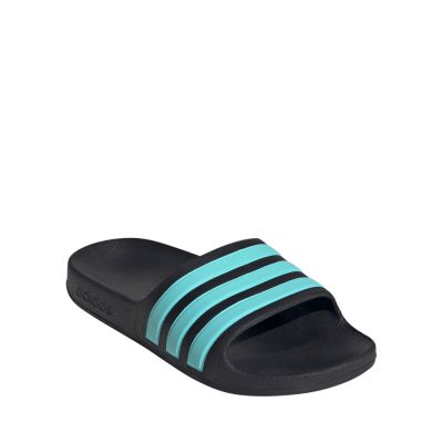 2. Adidas Adilette Aqua Slides Kinder-Flip-Flops schwarz und blau JS2497