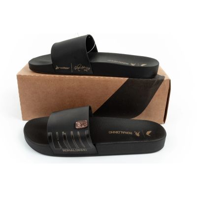 10. Rider Herren-Sportschuhe R10 Slide bequeme schwarze Hausschuhe