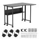 13. Klappbarer Schreibtisch/Tisch von MACLEAN, schwarz, mobil, 100 x 73 cm, max. 50 kg, abgewinkelt, L-förmig, MC-126 L/B